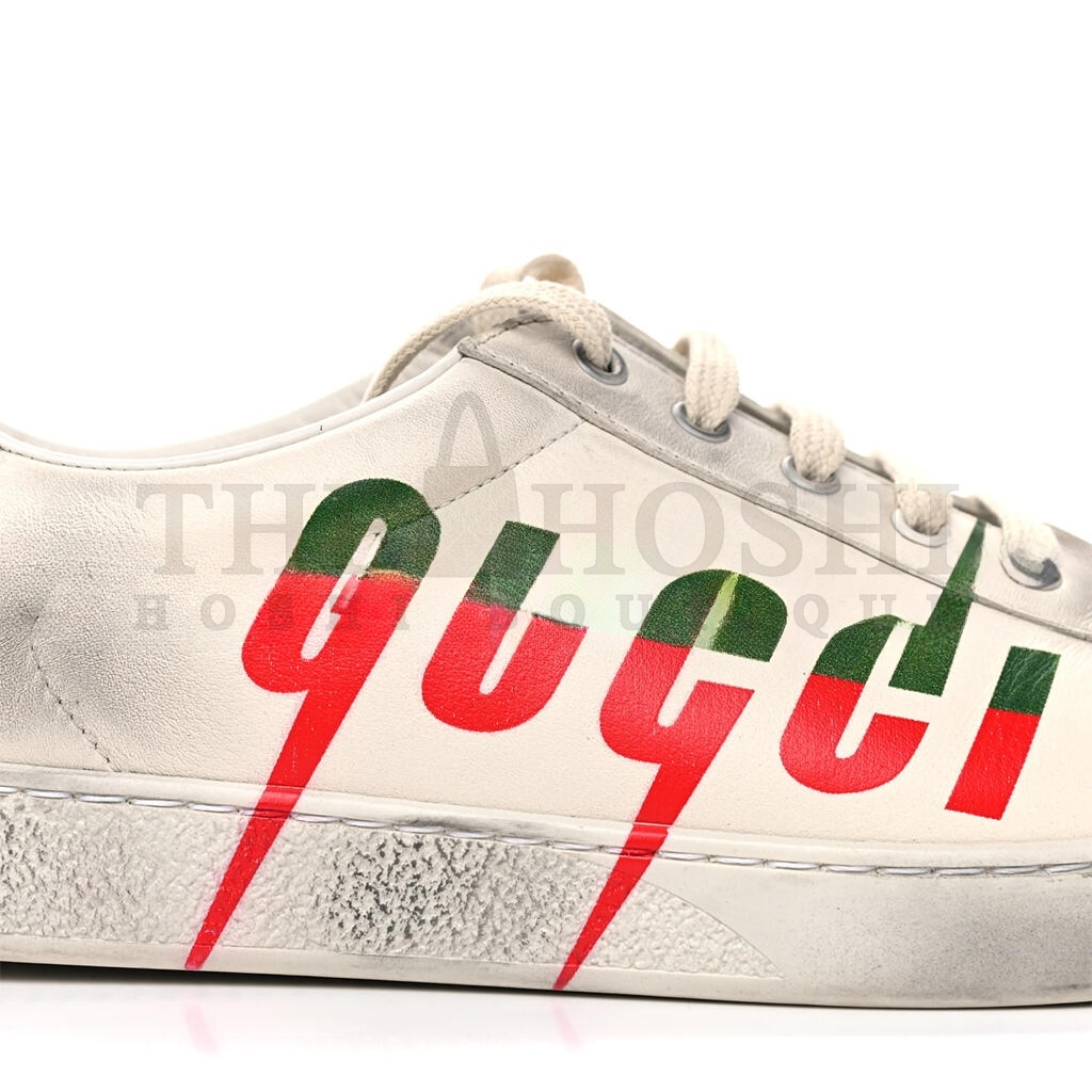 Gvc*1 DISTRESSED CALFSKIN MENS ACE BLADE SNEAKERS 11 923484 Master Quality