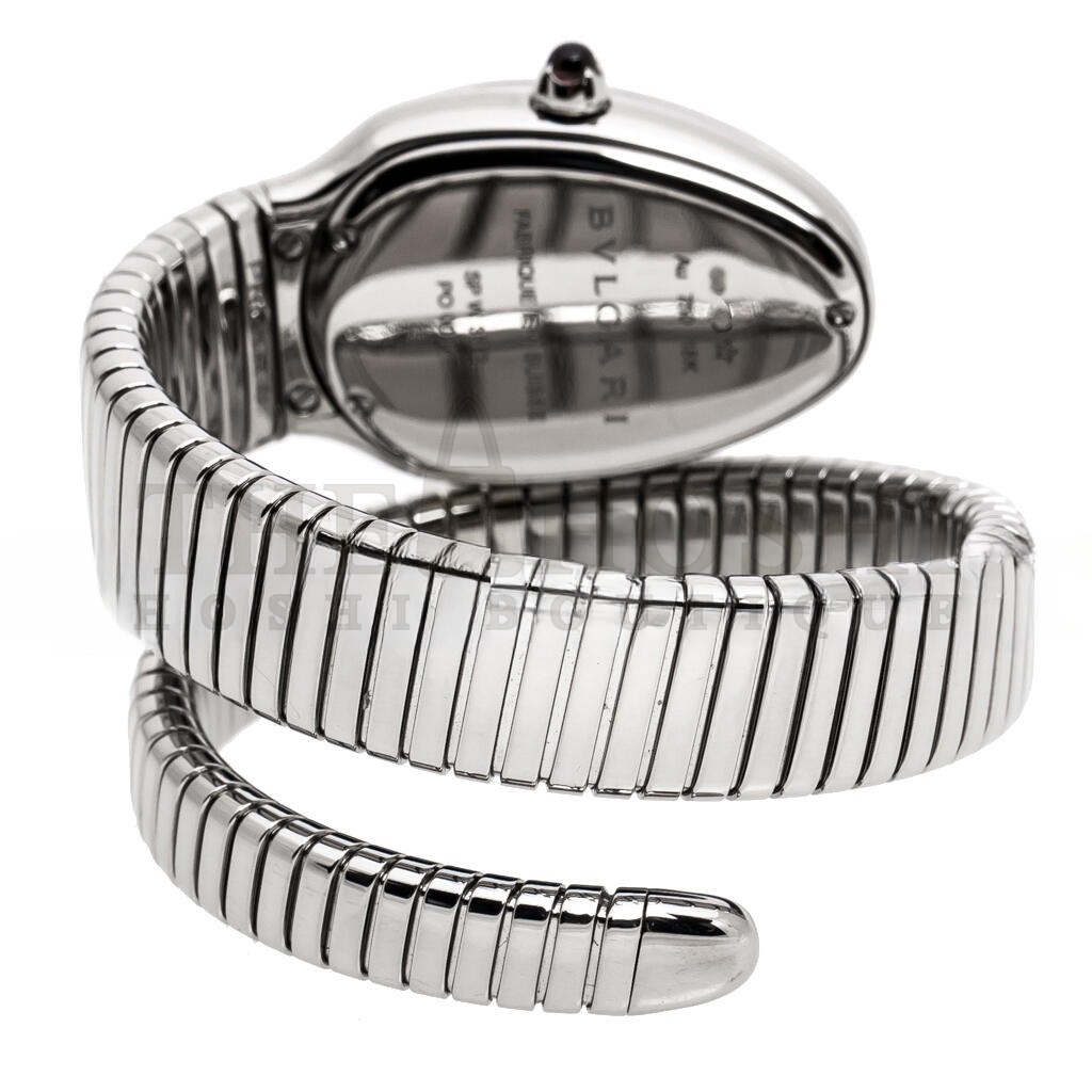 Bv1g*ai D1am0nd PAVE 18K WHITE GOLD SERPENTI TUBOGAS WOMEN