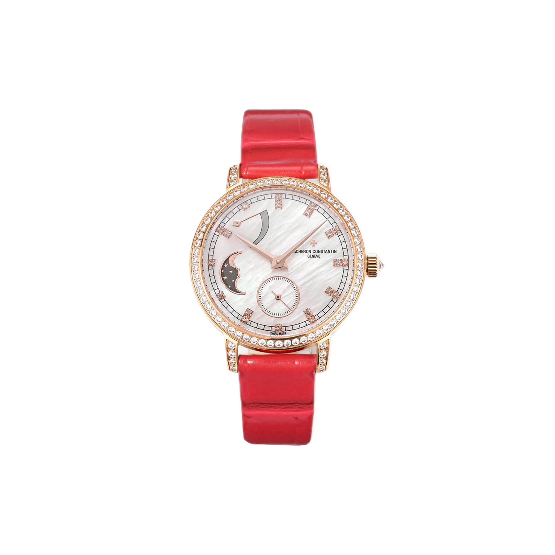 VACHERON C0nstan1n TRADITIONELLE MOON PHASE MOP DIAL 36MM WATCH 83570/000R Master Quality