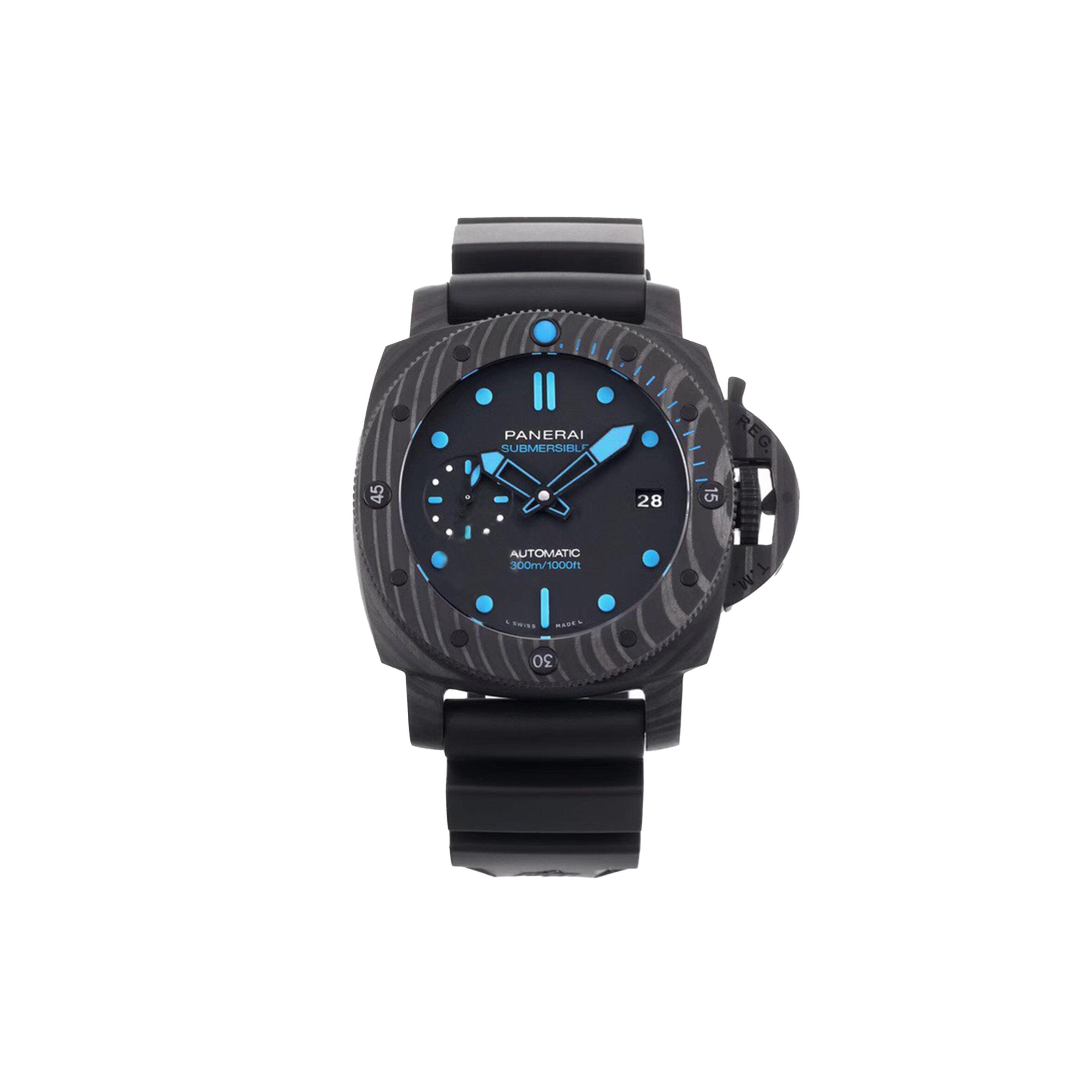 Pa*e*a1 LUMINOR SUBMERSIBLE CARBONTECH CARBON FIBER MEN'S 42MM WATCH PAM00960 Master Quality