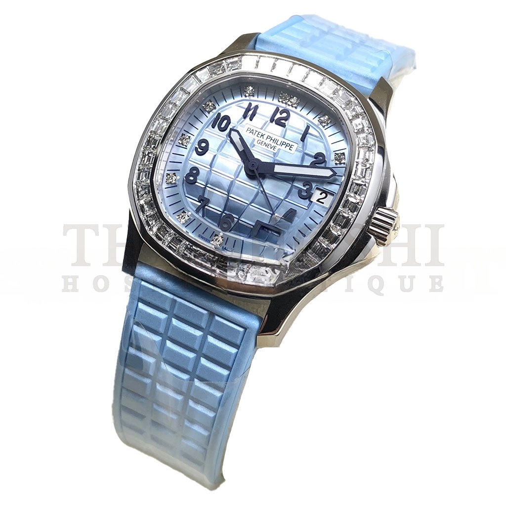 Pat*k Phi1i*pe AQUANAUT 18CT WHITE GOLD BLUE MOP 36MM WATCH 5072G-001 Master Quality